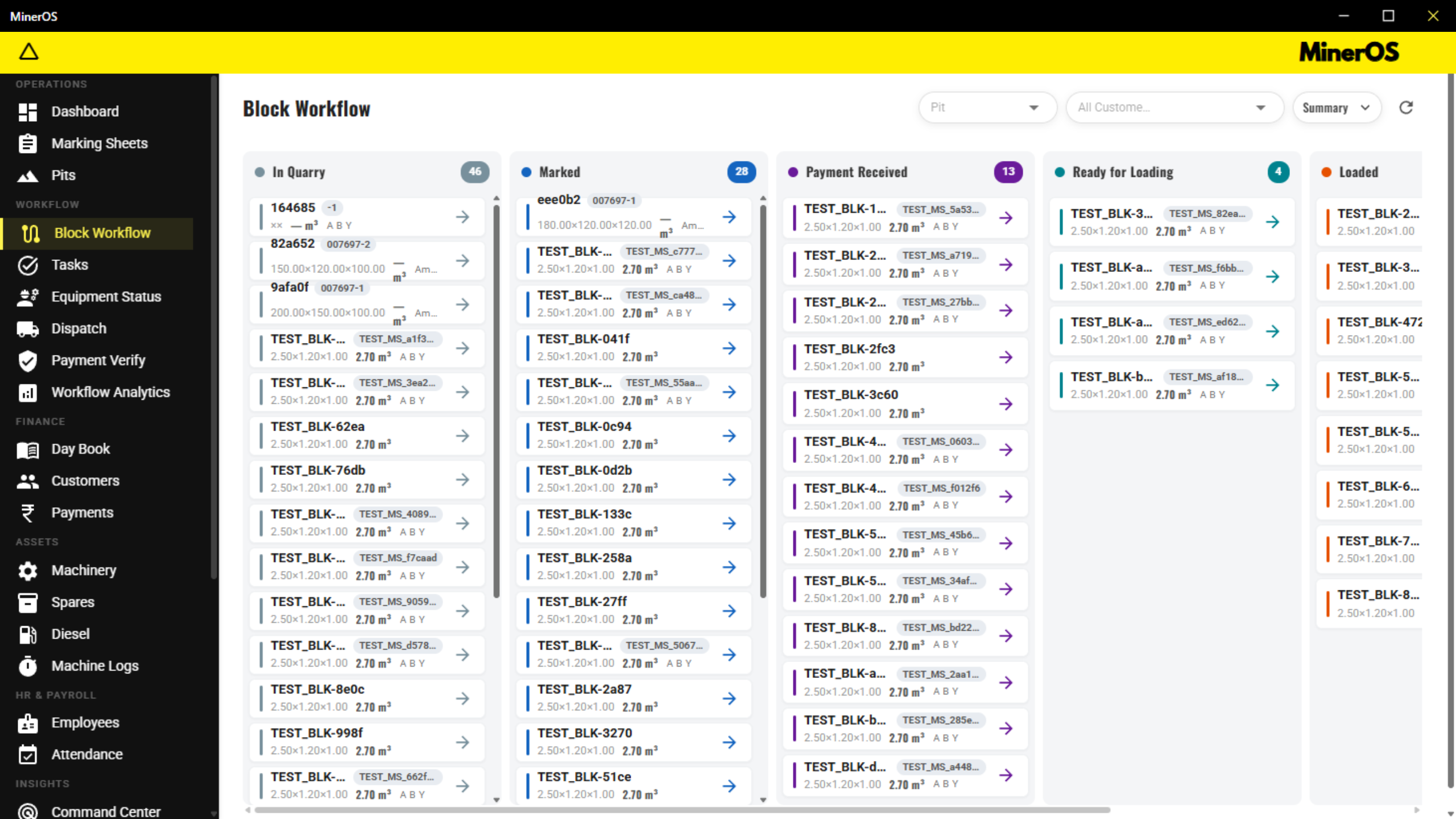 MinerOS Block Workflow Kanban